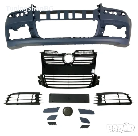 Предна броня за VW GOLF 5 R32 дизайн с черна решетка, снимка 3 - Аксесоари и консумативи - 53008250