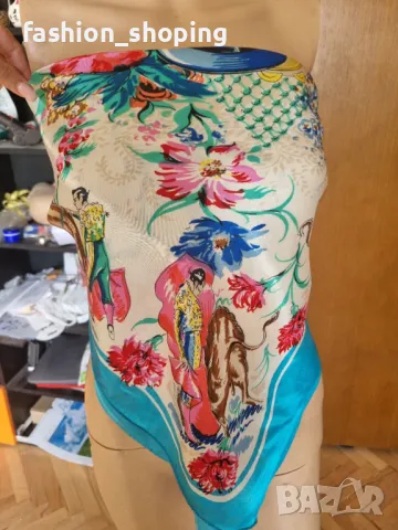 Страхотен шал с десен корида и тореадори, снимка 7 - Шалове - 49959558