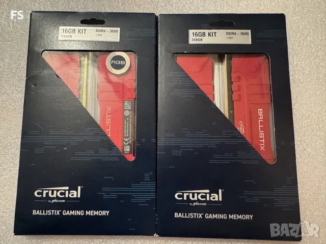 4x8=32 GB DDR4 RAM Crucial Balistics RGB