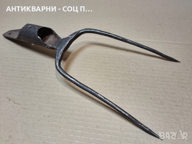 Стара Кована Двурога Вила. / НОМЕР 1689., снимка 3 - Антикварни и старинни предмети - 53789172