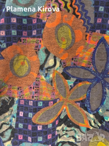 Блуза с пъстри флорални мотиви, снимка 4 - Блузи с дълъг ръкав и пуловери - 52996446