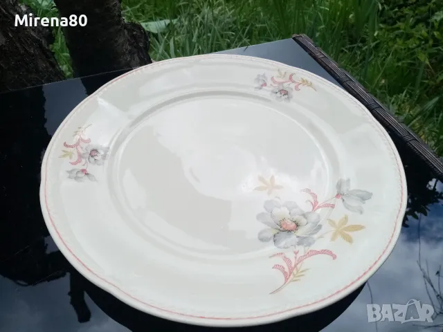 Красиво старо плато, снимка 3 - Чинии - 49772372