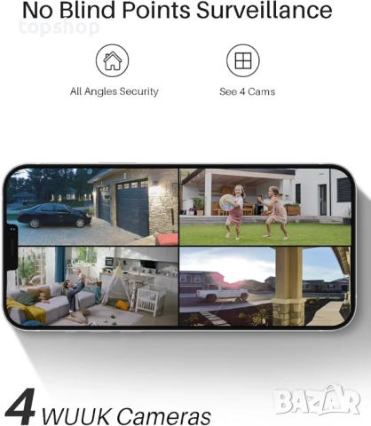 Чисто нови, проверени през приложение, 100% работещи безжичен комплект WUUK 2K Соларни охранителни.., снимка 4 - Комплекти за видеонаблюдение - 52315166