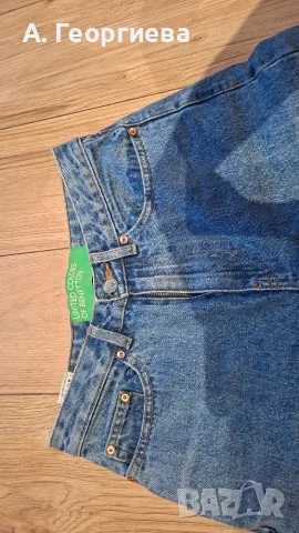 Широки дънки Benetton, снимка 3 - Детски панталони и дънки - 56054464