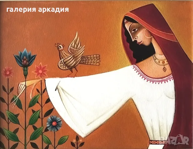 Ангел Василев (1947-2014) красива картина, 43х51 см., снимка 2 - Картини - 56077861