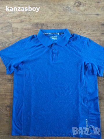 head men's blue polo shirt - страхотна мъжка тениска КАТО НОВА 2ХЛ, снимка 5 - Тениски - 41424339