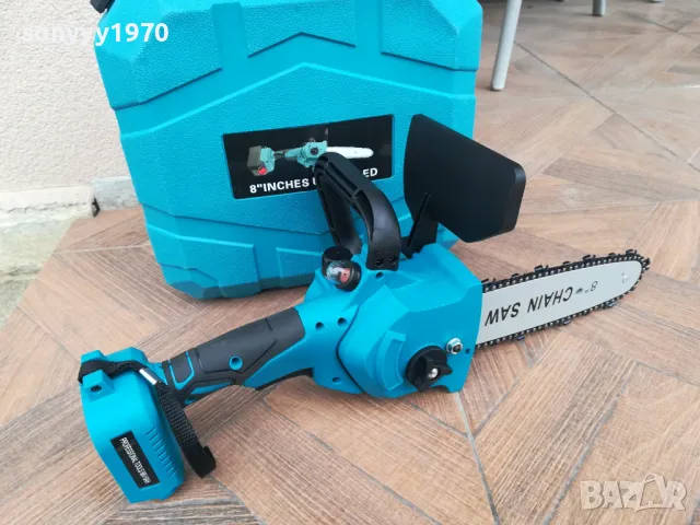 резачка за дърва-голяма 8 инча с 2бр бат и зарядно 0304251514, снимка 2 - Градинска техника - 49751278