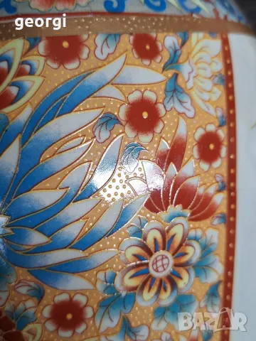 голяма японска порцеланова ваза , снимка 12 - Вази - 49505348