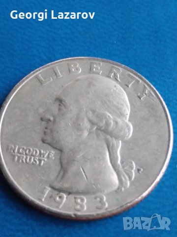 25 цента САЩ 1983, снимка 1 - Нумизматика и бонистика - 34595725