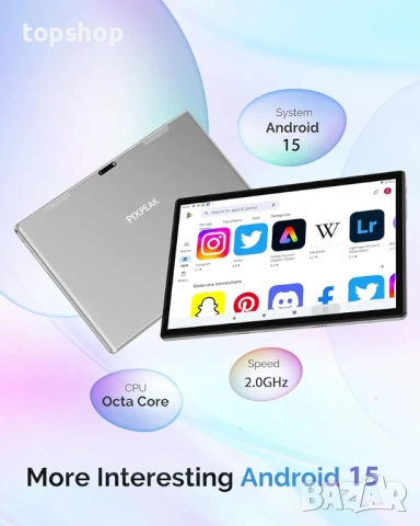 Мощен Таблет PIXPEAK 10.1" – Android 14, 36GB RAM, Пълен Комплект с Клавиатура и Мишка! , снимка 3 - Таблети - 53839850