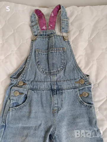 Детски дънков гащеризон - 110, снимка 3 - Детски панталони и дънки - 49466540