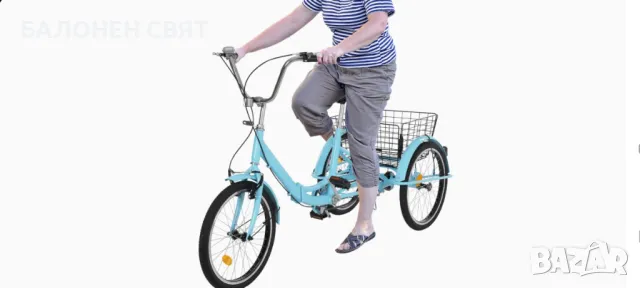 Нов модел Сгъваема 20 цола Триколка Велосипед Безплатна Доставка, снимка 4 - Велосипеди - 47665569