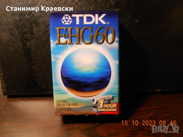 TDK E-HG 60 8mm VHS-C Video Cassette, снимка 1 - Чанти, стативи, аксесоари - 42742511