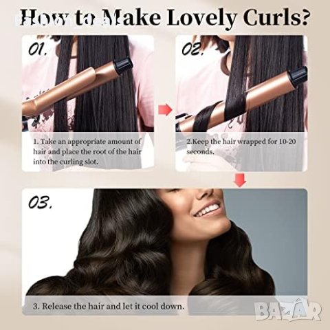 Нова Професионална Керамична Маша за коса/Къдрене Прическа/Бързо нагряване/Жени, снимка 2 - Маши за коса - 41401866