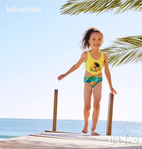 Прекрасен бански на Ваяна, Дисни, 5-6 г., снимка 2 - Детско бельо и бански  - 41618666