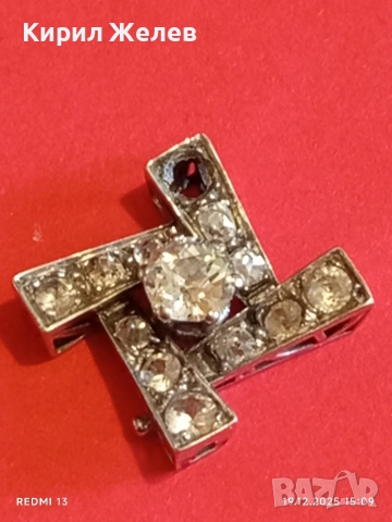 Сребърна висулка с кристали Сваровски стил и елегантност 42476, снимка 5 - Колиета, медальони, синджири - 52848209