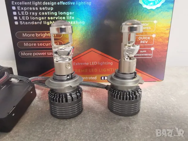 LED автомобилни крушки за основни фарове с лупи, снимка 5 - Аксесоари и консумативи - 47730895