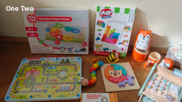 Запазени дървени образователни играчки за деца (2-3 г.) – Монтесори, снимка 5 - Образователни игри - 52532671