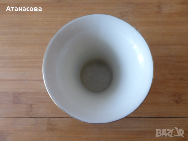 Немска малка порцеланова ваза кобалт БАВАРИЯ 1950 г, снимка 5 - Декорация за дома - 44693032