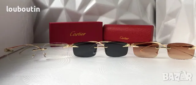 Cartier Мъжки слънчеви очила правоъгълни 3 цвята дамски унисек, снимка 13 - Слънчеви и диоптрични очила - 49785762