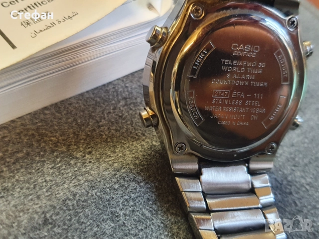 Часовник CASIO EDIFIGE 2747 В отлично техническо състояние, много добър външен вид., снимка 8 - Мъжки - 51986037