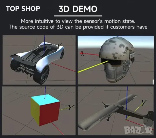 акселерометър+инклинометър] WT9011DCL MPU9250 високопрецизен 9-осов жироскоп+ъгъл, снимка 4 - Друга електроника - 48771343