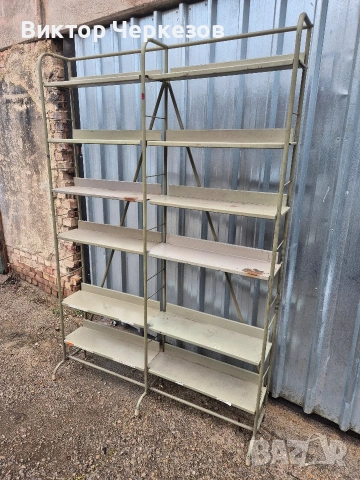 метален стелаж библиотека, снимка 2 - Етажерки - 53055693