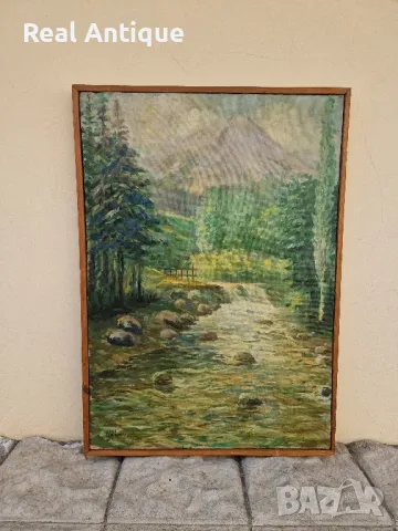 Иван Кънчев- масло пейзаж платно автор- 1970 г.