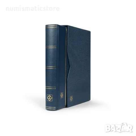 Leuchtturm Premium албум за марки LUX 32 черни листа+кутия син цвят