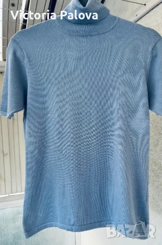 Нежно копринено поло 78% коприна, снимка 2 - Корсети, бюстиета, топове - 47614895