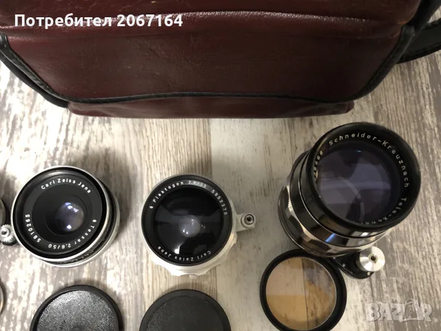 Ретро фото лот Exakta Varex IIa с 3 обектива Carl Zeiss Jena и 1 Schneider, снимка 4 - Фотоапарати - 55972136