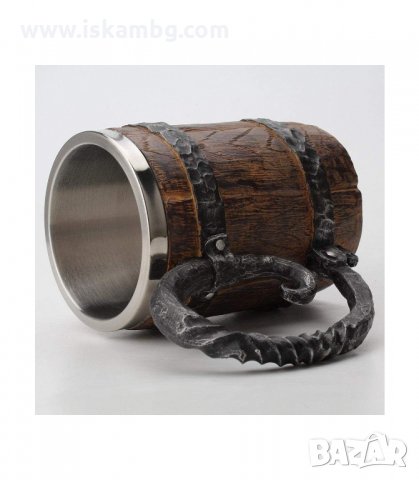 ХАЛБА ЗА БИРА С ИНТЕРЕСЕН ДИЗАЙН НА БЪЧВА - код 2916, снимка 6 - Чаши - 33907091