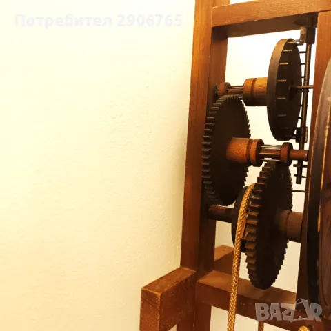 Стенен часовник дървен Anno 1640 работещ, снимка 3 - Антикварни и старинни предмети - 49117790