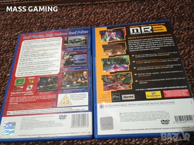 POKER, MEGA RACE 3 PS2, снимка 3 - Игри за PlayStation - 53725624