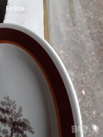 Уникално красиво плато поднос порцелан Италия, снимка 5 - Антикварни и старинни предмети - 53490504