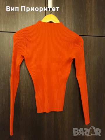 дамска червена блуза с дълъг ръкав спортно елегантна , снимка 3 - Блузи с дълъг ръкав и пуловери - 35956141