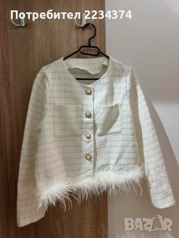 Дамско сако от мек туид