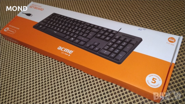 Клавиатура ACME - USB /кирилица, снимка 5 - Клавиатури и мишки - 52868252