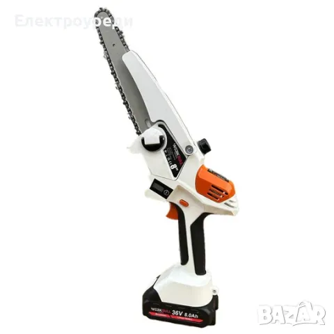 Немска Акумулаторна Безчеткова резачка за дърва WerkBull с две батерии + подарък верига и ръкавици, снимка 2 - Други инструменти - 47629207