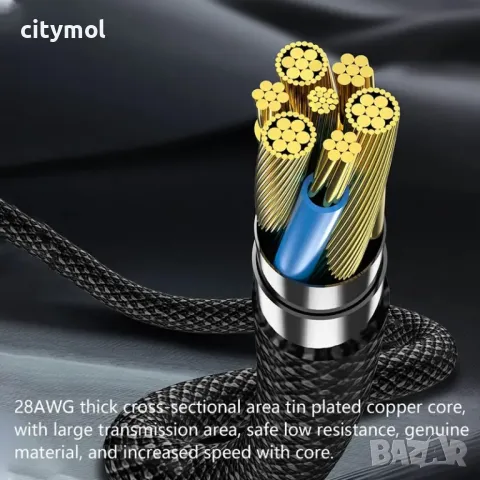 USB-C to Lightning кабел с дисплей за мощността, PD 30 W - 120 см, снимка 5 - Аксесоари за Apple - 47510305