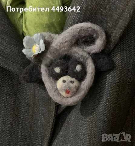 Брошки, обеци от филц, снимка 9 - Други - 50555675