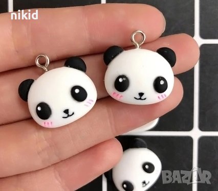 Панда панди висулка висулки за колие синджир смола фигурка, снимка 4 - Други - 40114345