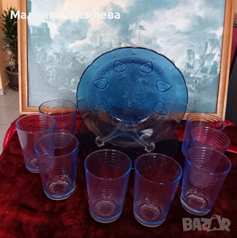 Лот синьо стъкло , снимка 4 - Колекции - 44741172