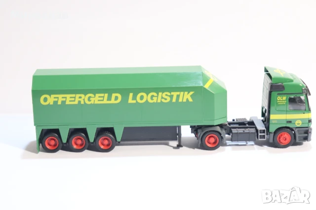 HERPA H0 1/87 MERCEDES ACTROS КАМИОН МОДЕЛ ТРАНСПОРТ НА СТЪКЛО, снимка 4 - Колекции - 50919687