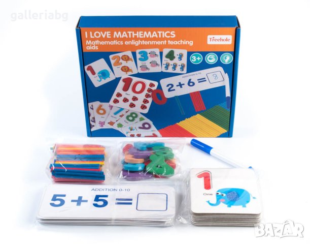 Дървена игра - Забавна математика с 30 карти и дървени клечки, снимка 4 - Образователни игри - 41468094