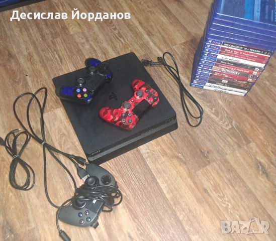 🎮 PS4 Slim 500GB – пълен комплект, готов за игра