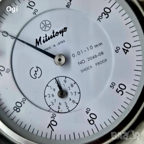 Индикаторен часовник MITUTOYO , снимка 2 - Шублери - 53524828