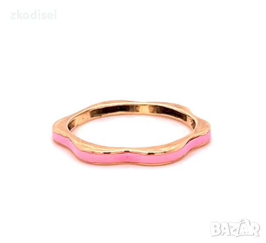 Златен дамски пръстен 1,36гр. размер:53 14кр. проба:585 модел:35003-5