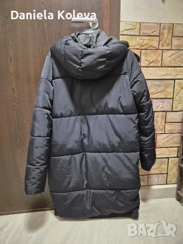 Дамско зимно дълго яке с качулка – OBJECT, размер XS, снимка 5 - Якета - 53012505