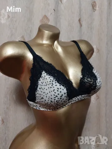 75 B Сутиен анимал принт с черна дантела , снимка 4 - Бельо - 48830439